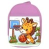 MOCHILA ROSA girafa jugador animal deporte baloncesto escolar personalizado picnic excursión deporte