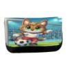 ESTUCHE NECESER DE LONA lince jugador futbol deporte futbolista unisex negro bolsa aseo multiusos