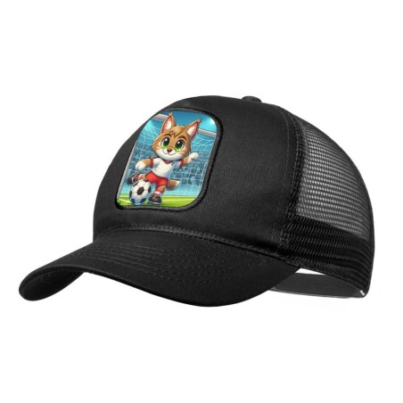 GORRA NEGRA CON REJILLA lince jugador futbol deporte futbolista moda deporte