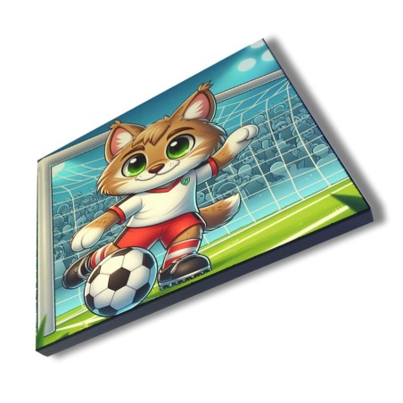 PANEL FOTOGRÁFICO DECORATIVO lince jugador futbol deporte futbolista cuadro acabado brillante elegante pared