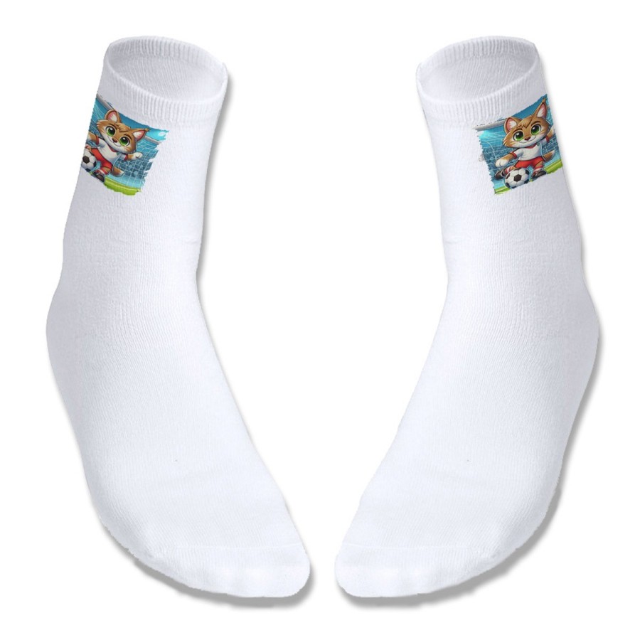 PAR DE CALCETINES SUAVES TALLA S-M lince jugador futbol deporte futbolista deportivos moda poliester