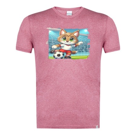 CAMISETA ROJA MEZCLA lince jugador futbol deporte futbolista moda verano tshirt