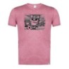 CAMISETA ROJA MEZCLA CON IMAGEN EN TONALIDADES NEGRAS lince jugador futbol deporte futbolista tshirt