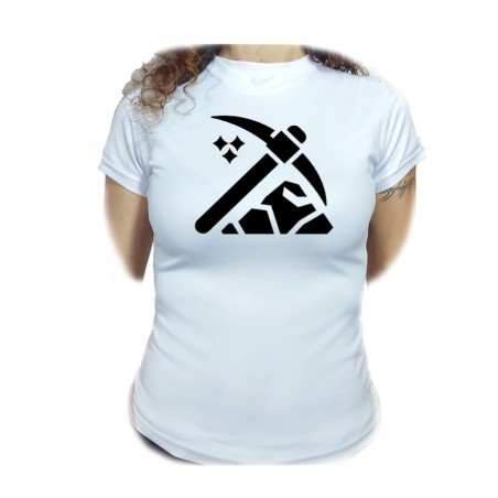 CAMISETA MUJER logo minero profesion mineria minerales moda personalizada