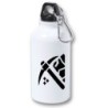 BIDON 400ML METALICO logo minero profesion mineria minerales para viaje y deporte