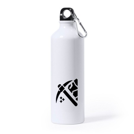 BIDON GRANDE 800 ML ACERO INOXIDABLE logo minero profesion mineria minerales deporte deportivo mosqueton botella
