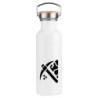 BIDON 750 ML ACERO INOXIDABLE ESTILO RETRO logo minero profesion mineria minerales deporte deportivo botella