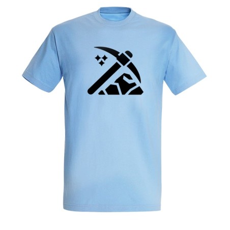 CAMISETA AZUL CIELO logo minero profesion mineria minerales moda verano personalizada