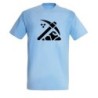CAMISETA AZUL CIELO logo minero profesion mineria minerales moda verano personalizada