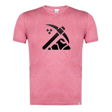 CAMISETA ROJA MEZCLA logo minero profesion mineria minerales moda verano tshirt