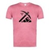 CAMISETA ROJA MEZCLA logo minero profesion mineria minerales moda verano tshirt