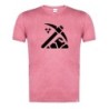 CAMISETA ROJA MEZCLA CON IMAGEN EN TONALIDADES NEGRAS logo minero profesion mineria minerales tshirt
