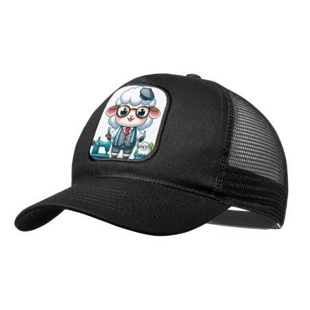 GORRA NEGRA CON REJILLA oveja sastre profesion sastreria moda moda deporte