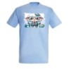 CAMISETA AZUL CIELO oveja sastre profesion sastreria moda moda verano personalizada