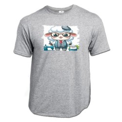 CAMISETA GRIS MEZCLA oveja...