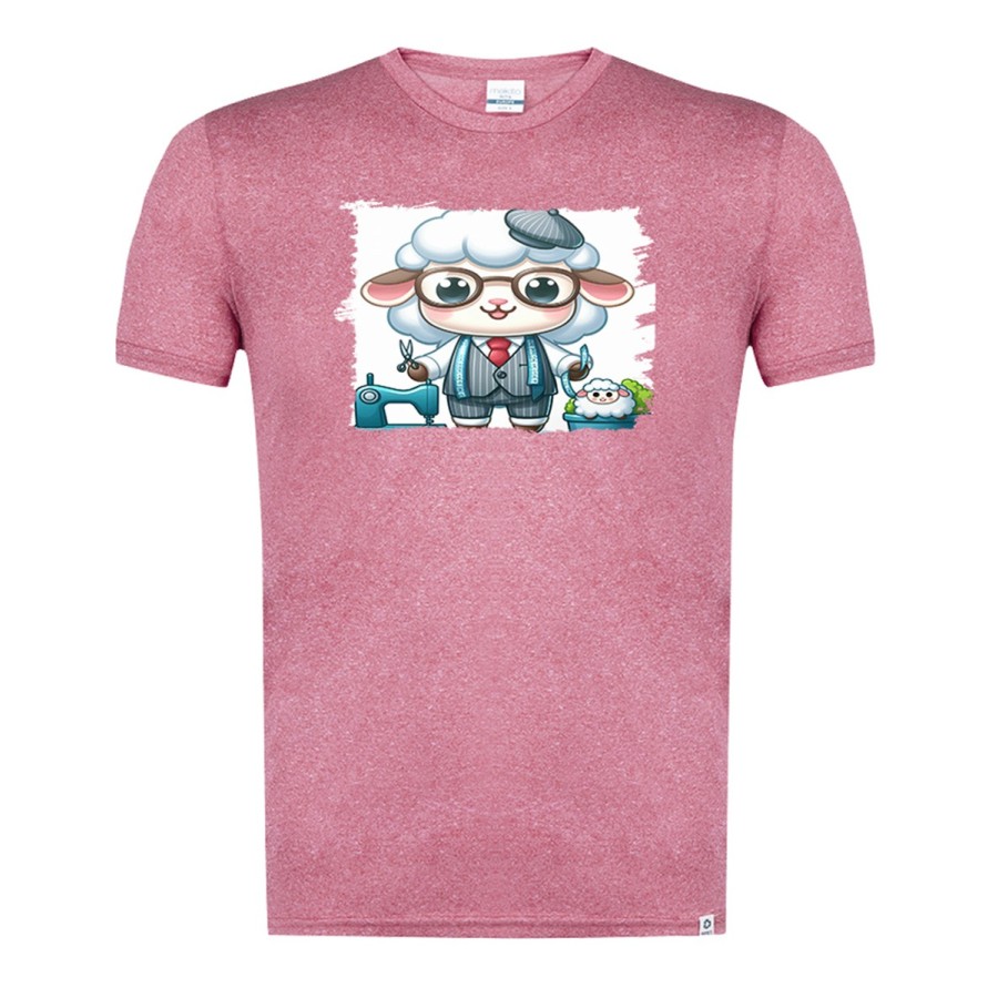 CAMISETA ROJA MEZCLA oveja sastre profesion sastreria moda moda verano tshirt