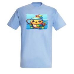 CAMISETA AZUL CIELO pajaro...