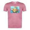 CAMISETA ROJA MEZCLA pajaro tenista deporte tenis animal moda verano tshirt