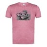 CAMISETA ROJA MEZCLA CON IMAGEN EN TONALIDADES NEGRAS pajaro tenista deporte tenis animal tshirt