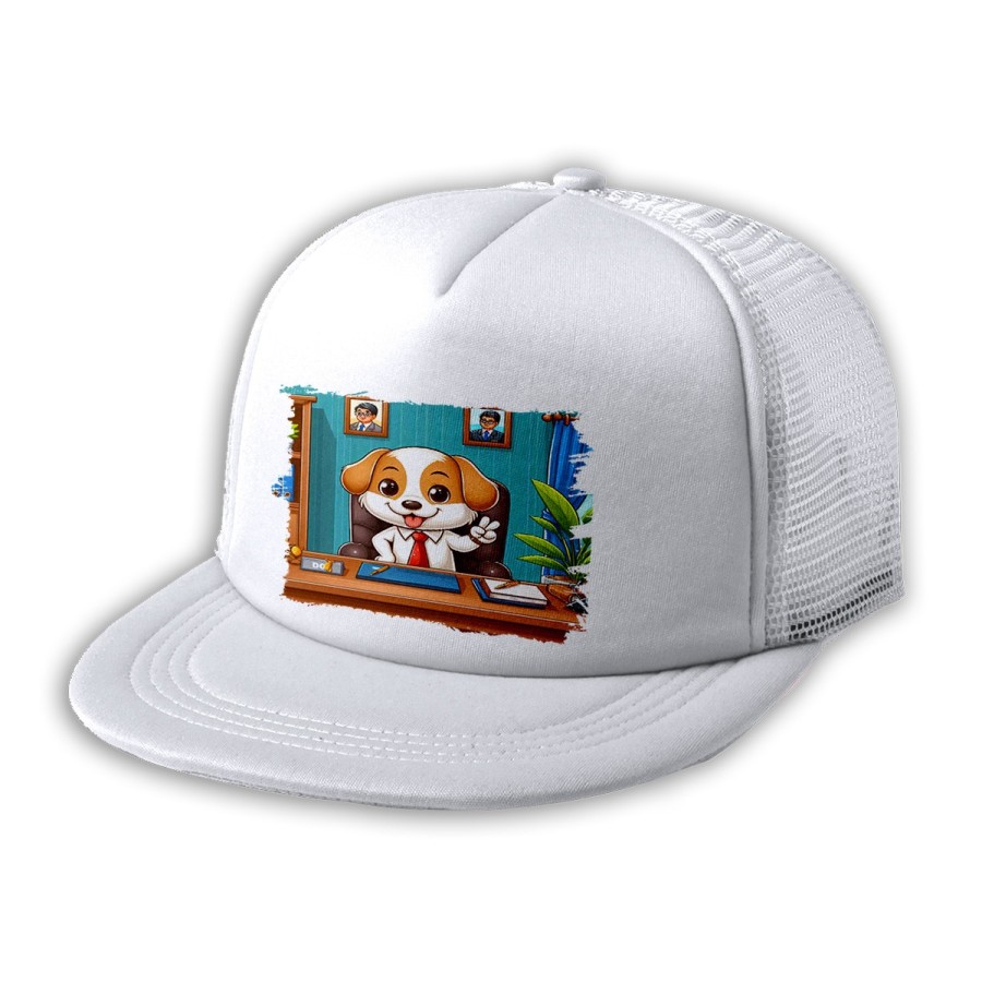 GORRA 5 PANELES REDECILLA TRASERA perro alcalde profesion concejal politico estilo rapero