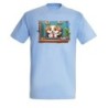 CAMISETA AZUL CIELO perro alcalde profesion concejal politico moda verano personalizada