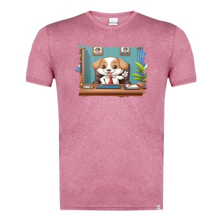 CAMISETA ROJA MEZCLA perro alcalde profesion concejal politico moda verano tshirt