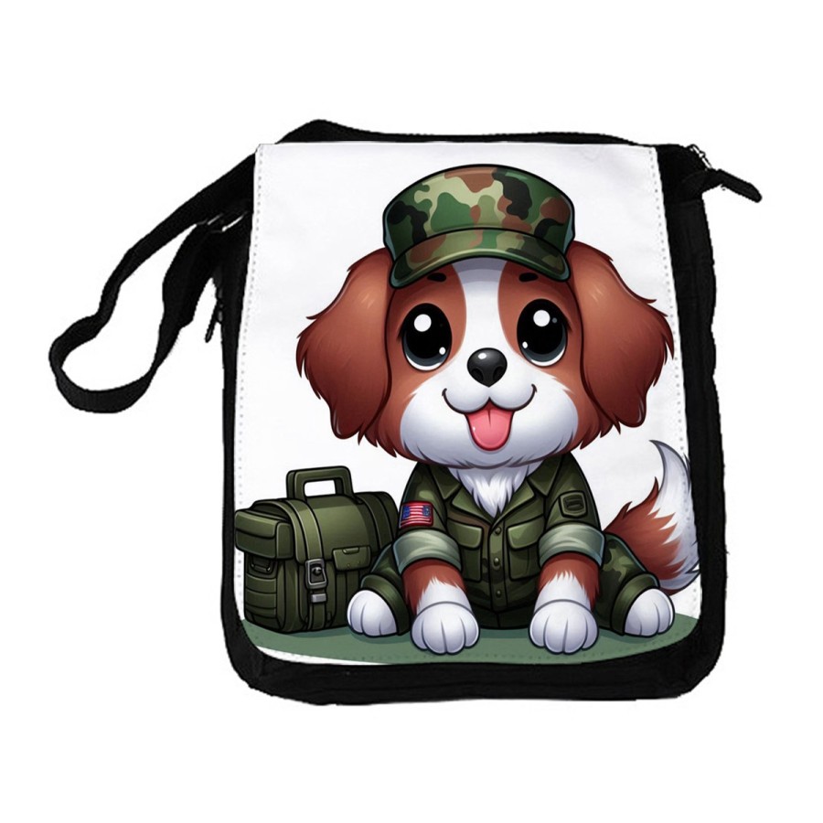 BANDOLERA REPORTERO MEDIANA BOLSO perro soldado profesion militar defensa bolsa mochila hombro