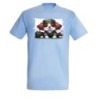 CAMISETA AZUL CIELO perro soldado profesion militar defensa moda verano personalizada