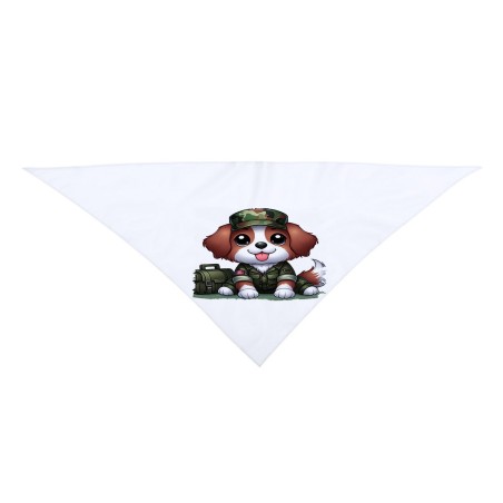 PAÑOLETA TRIANGULAR SUAVE perro soldado profesion militar defensa moda cuello fiestas