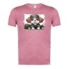 CAMISETA ROJA MEZCLA perro soldado profesion militar defensa moda verano tshirt
