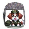 MOCHILA LUNARES ESTAMPADO perro soldado profesion militar defensa escolar personalizado picnic excursión deporte