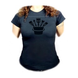 CAMISETA NEGRA MUJER logo...