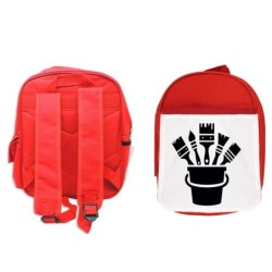 MOCHILA ROJA logo pintor...