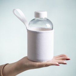 BIDON CRISTAL CON FUNDA SOFT SHELL logo pintor profesion pintura brochas tapon seguridad botella