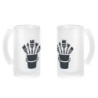 JARRA CERVEZA CRISTAL logo pintor profesion pintura brochas esmerilada esmerilado 500ml