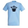 CAMISETA AZUL CIELO logo pintor profesion pintura brochas moda verano personalizada