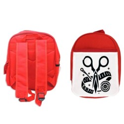 MOCHILA ROJA logo sastre...