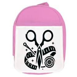 MOCHILA ROSA logo sastre...