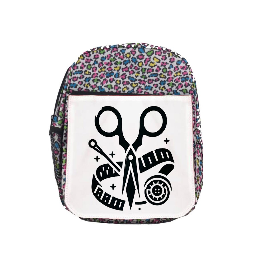 MOCHILA LUNARES ESTAMPADO logo sastre profesion sastreria moda escolar personalizado picnic excursión deporte