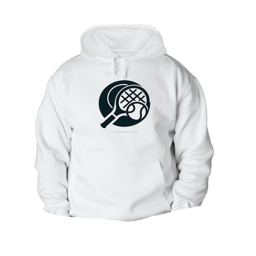 SUDADERA CON CAPUCHA logo tenis deporte pelota raqueta CON BOLSILLOS