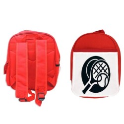 MOCHILA ROJA logo tenis...