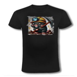CAMISETA NEGRA topo minero...