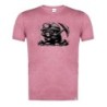 CAMISETA ROJA MEZCLA CON IMAGEN EN TONALIDADES NEGRAS topo minero profesion mineria mineral tshirt