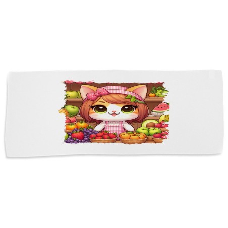 TOALLA GIMNASIO GYM ABSORBENTE gato frutero animal profesion fruteria suave con bolsita