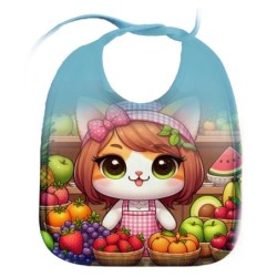 BABERO COLORES gato frutero animal profesion fruteria personalizado bebe