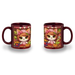 TAZA COLOR RECUADRO gato frutero animal profesion fruteria color mug jarra cerveza te infusión