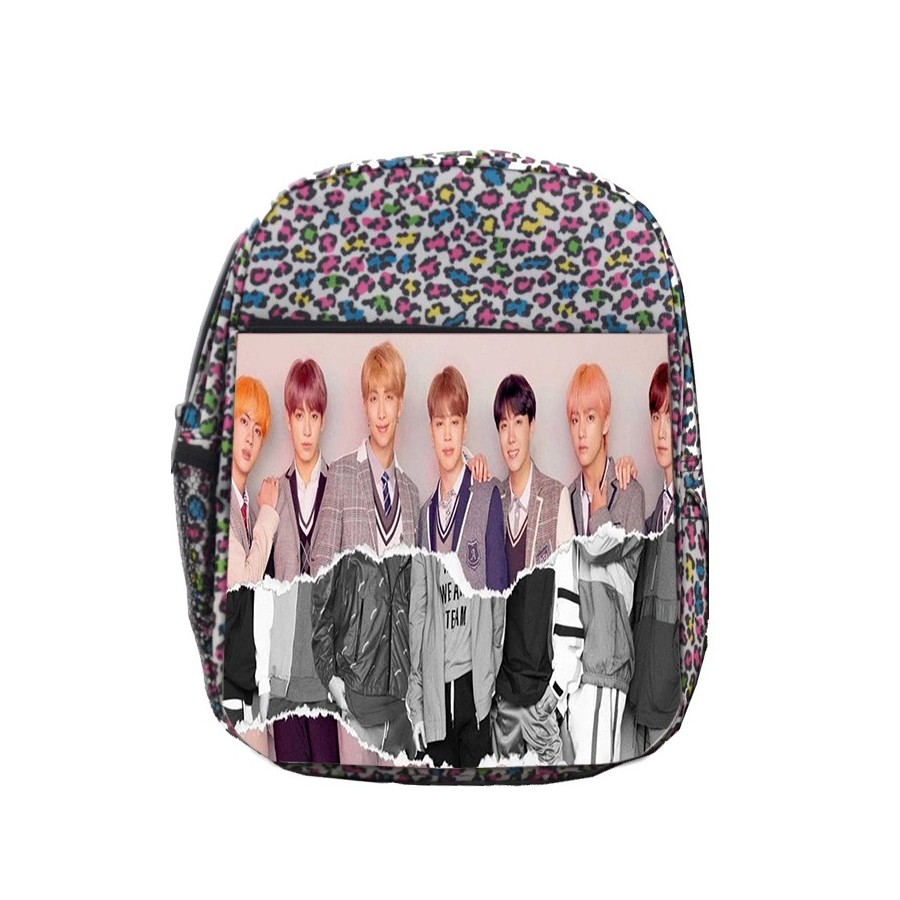 MOCHILA LUNARES ESTAMPADO FAKE LOVE KOREA BTS CHICOS escolar personalizado picnic excursión deporte