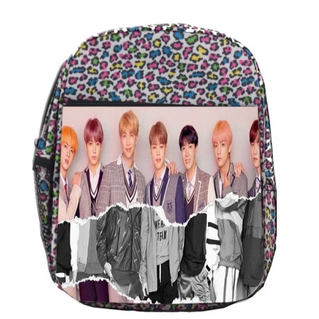 MOCHILA LUNARES ESTAMPADO FAKE LOVE KOREA BTS CHICOS escolar personalizado picnic excursión deporte