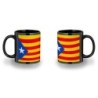 TAZA COMPLETAMENTE NEGRA CATALUÑA BANDERA EMBLEMA LOGO personalizada