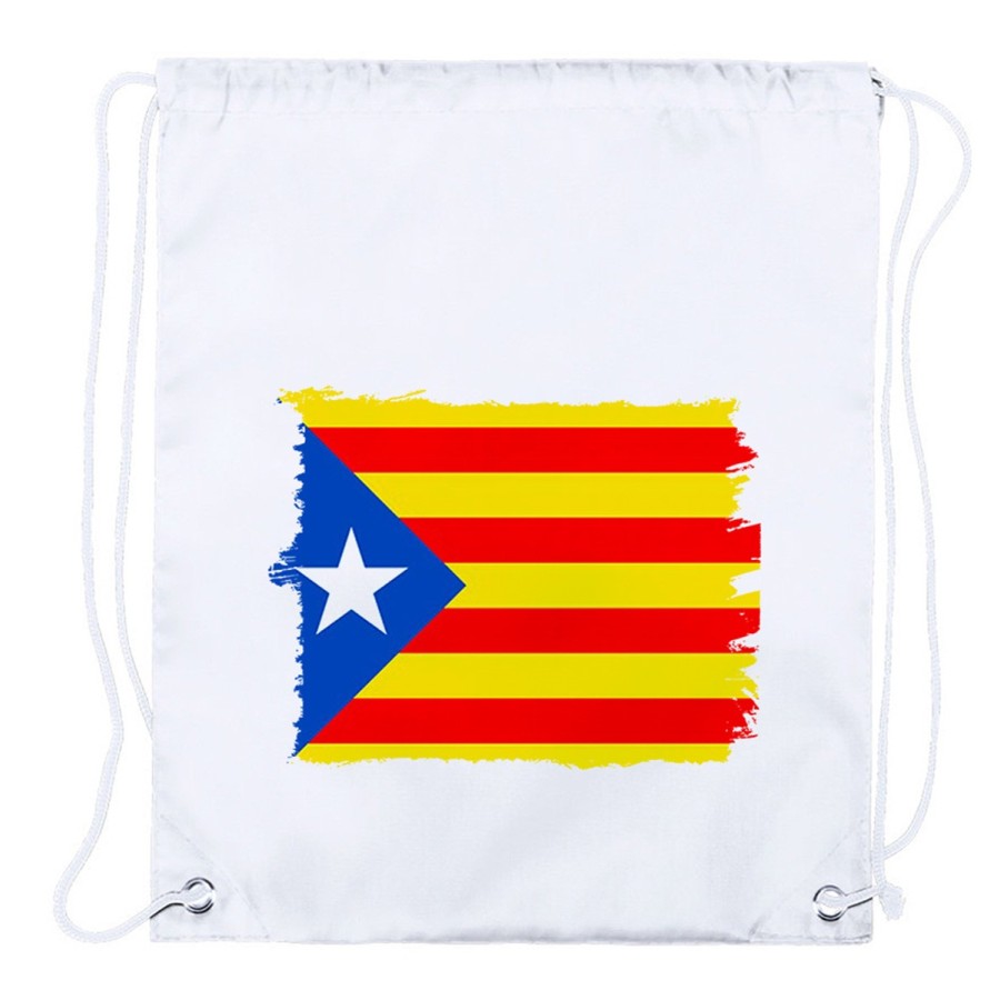 MOCHILA DE CUERDAS (SELECCIONE CANTIDAD) CATALUÑA BANDERA EMBLEMA LOGO playa piscina excursion